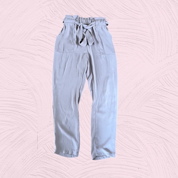 ZAFUL Belted Beige Lightweight Pants Size 6 - Picture 1 of 5